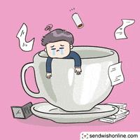 Tired Coffee GIF by sendwishonline.com