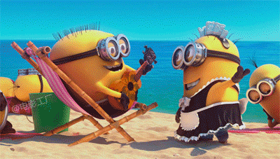 Giphy - Despicable Me Beach GIF