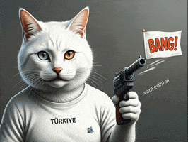 White Flag Cat GIF by vankedisi