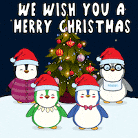 Merry Christmas Singing GIF by Pudgy Penguins