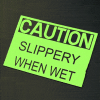 Warning Slippery When Wet GIF