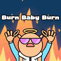 On Fire Burn GIF by Quirk Life Studios
