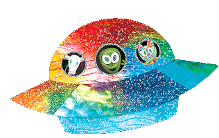 Outer Space Sticker by LisetteArt
