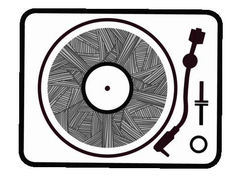 Record Player Vintage Sticker