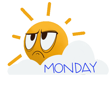 Monday Mornings Sun Sticker