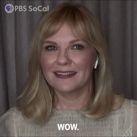 Kirsten Dunst Wow GIF by PBS SoCal
