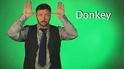 sign language donkey GIF by Sign with Robert