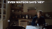 sherlock watson hey texting pickup line sherlockholmes s4 GIF by DTR