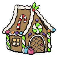 Gingerbread House Christmas Sticker
