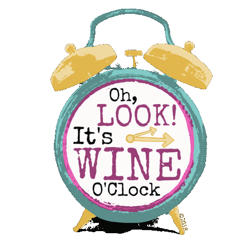 twistedwareshome cheers wine its time twisted Sticker
