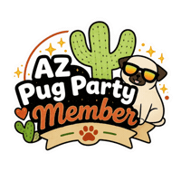 Pugs Pugparty Sticker by Arizona Pug Party and Rescue