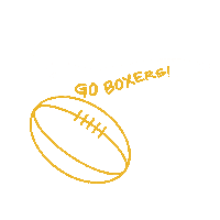 Rugby Boxers Sticker by Pacific University