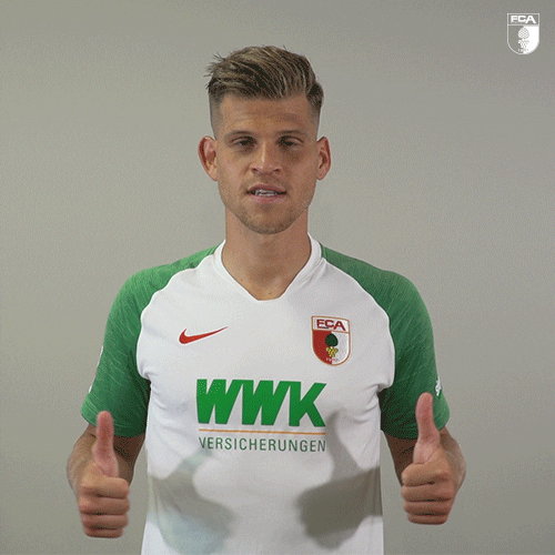 Football Thumbs Up GIF by FC Augsburg 1907