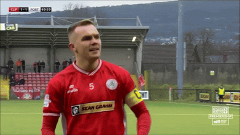 Captain Fist Pump GIF by Cliftonville Football Club