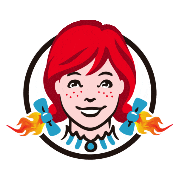 Animation Eating Sticker by Wendy's