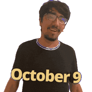 9 October Sticker