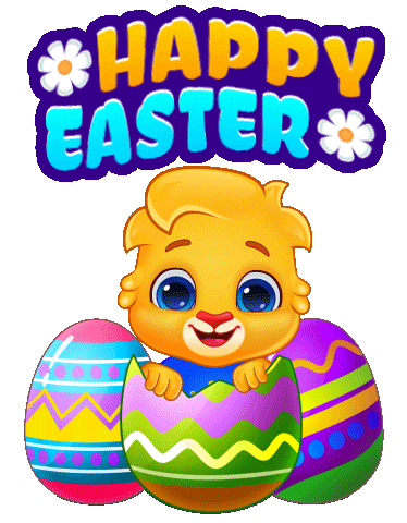 Easter Eggs Gift Sticker by Lucas and Friends by RV AppStudios
