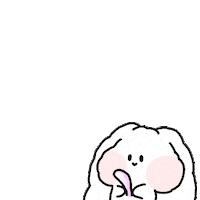 OOAI love heart pink rabbit Sticker