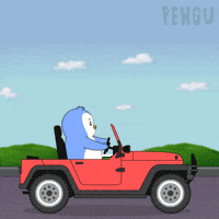 Travel Driving GIF by Pudgy Penguins