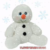 PrintMeDoodles winter hugs snowman snowflakes GIF