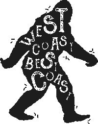 West Coast Sticker by Bigfoot Donuts