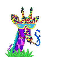 TheRaccoonteurs chill purple smooth giraffe Sticker