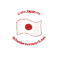 Schueleraustauschnet japan flagge land reise Sticker