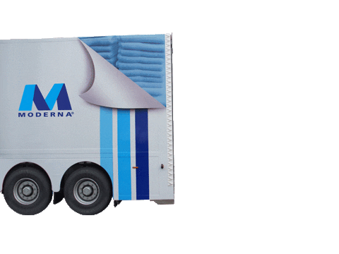 Trailer Transport Sticker by Moderna Textielservice