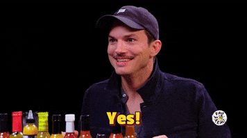 Excited Ashton Kutcher GIF by First We Feast