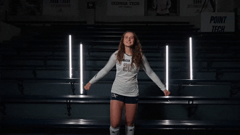 Georgia Tech Volleyball GIF by Georgia Tech Yellow Jackets