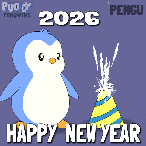 New Year Penguin GIF by Pudgy Penguins