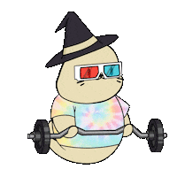 Work Out No Sticker by Sappy Seals Community