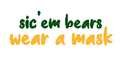 Baylor Bears Mask Sticker by Baylor University