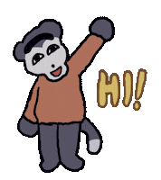 vemrill hello hi monkey corbin Sticker