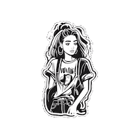 Girl Love Sticker by OpticalArtInc.