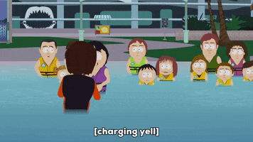 stan marsh swimming GIF by South Park 