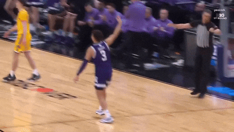 College Hoops Wildcats GIF by Northwestern Athletics