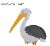 Pelecan Sticker by Mykonos Luxury