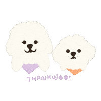 Dog Thanks Sticker by Ann of Facedit