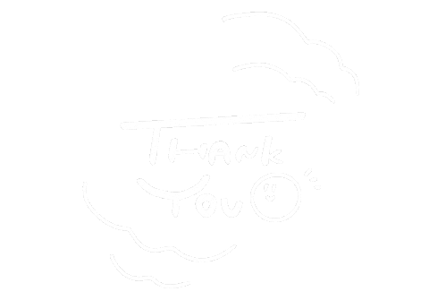 Thanks 白 Sticker
