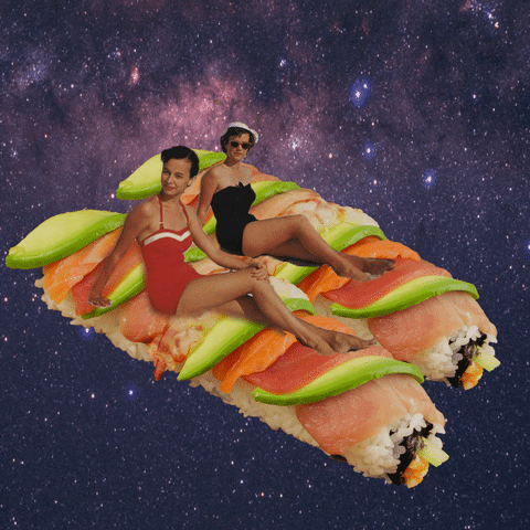 Space Sunbathing GIF by Percolate Galactic