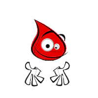 Glitter Blood Sticker by Héma-Québec
