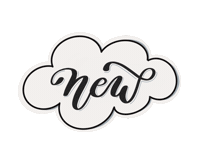 New Post Calligraphy Sticker