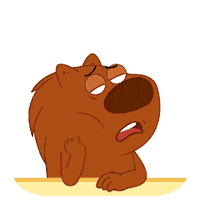 bored wombat Sticker by P. King Duckling