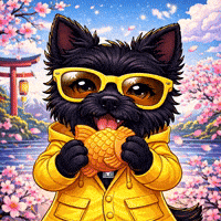 Hungry Cherry Blossom GIF by Terry Toto