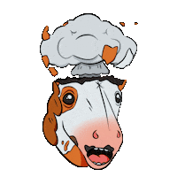 Surprised Horse Sticker