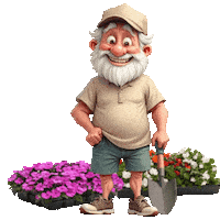 Spring Planting Flowers Sticker