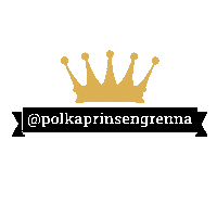 Polkaprinsen red white crown candy Sticker