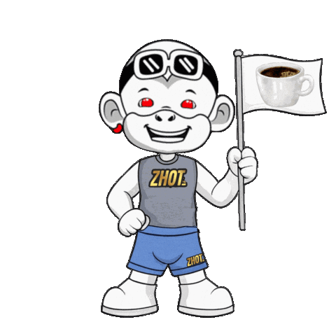 Amused Cup Of Coffee Sticker by Zhot