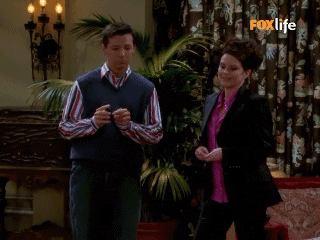 will and grace dance GIF